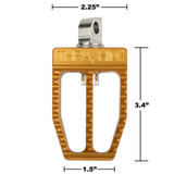 Thrashin Supply Militant Foot Pegs for Harley - Gold