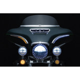 Kuryakyn LED Sequential Run-Turn Bat Lashes for 2014-2020 Harley Touring - Chrome