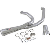 Bassani Short Road Rage 2-1 Exhaust System for 2017-2021 Harley Touring - Chrome