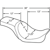 Drag Specialties Predator Seat for 2006-2017 Harley Dyna - Flame Stitch