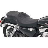 Drag Specialties Low-Profile Touring Seat for 2004-2020 Harley Sportster - Flame Stitch