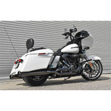 Bassani True-Dual Down Under Exhaust System for 2017-2023 Harley Touring - Mercury Dark Chrome