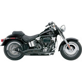 Cobra Speedster Short Swept Exhaust for 2007-2011 Harley Softail FXST/ FLST - Black