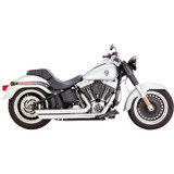Vance & Hines Big Shots Staggered Exhaust for 1986-2017 Harley Softail - Chrome
