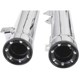 Cobra 3" Slip-On Mufflers with Race-Pro Tips for 2008-2017 Harley Dyna Fat Bob & Wide Glide - Chrome