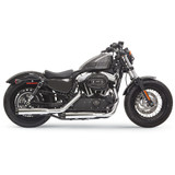 Bassani 3" FirePower Slip-On Mufflers for 2014-2022 Harley Sportster - Chrome/Black Flute End Cap