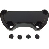 Drag Specialties Scalloped Handlebar Top Clamp for Harley - Black