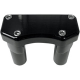 Drag Specialties 3" Straight Handlebar Risers/Top Clamp Kit - Gloss Black