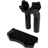 Drag Specialties 5.5" Pullback Handlebar Risers/Top Clamp Kit - Gloss Black