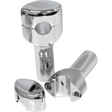 LA Choppers 4" Smooth 1" Handlebar Riser/Top Clamp Kit - Chrome