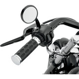Hotop Designs Chrome Custom Rubber Grips for Harley Dual Cable