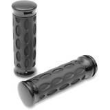 Hotop Designs Black Custom Rubber Grips for Harley Dual Cable