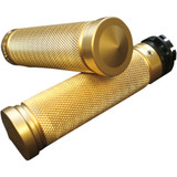 Accutronix Brass Knurled Grips for Harley Dual Cable 