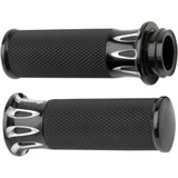 Arlen Ness Deep Cut Fusion Grips for Harley Electronic Throttle - Black