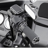 Arlen Ness Beveled Fusion Grips for Harley Dual Cable - Black