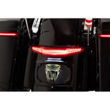 Ciro Latitude Taillights w/ License Plate Holder for 2014-2022 Harley Touring - Black/Red Lens