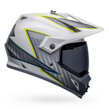 Bell MX-9 Adventure MIPS Helmet - Dalton Gloss White/Hi-Viz Yellow