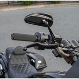 Arlen Ness Downdraft Forged Mirrors for Harley - Black