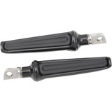 Performance Machine Rubber-Insert Contour Foot Pegs for Harley - Black