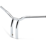 LA Choppers 1-1/4" One-Piece 12" Pullback Kage Fighter T-Bar Handlebars - Chrome