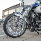 Arlen Ness Method "No Flex" Fork Legs for 2014-2022 Harley Touring Factory Calipers - Chrome