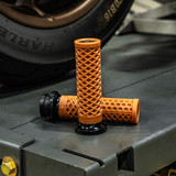 ODI x VANS Waffle Lock-On Grips for Harley Dual Cable - Gum/Black