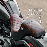San Diego Customs Pro Series Seat with Backrest for 2018-2023 Harley Low Rider S - Customizable