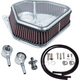 Alloy Art Boom Box Air Cleaner Kit for 2017-2022 Harley M8 - Clear Cover 