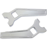 LA Choppers 8" Pullback Performance Risers & Top Clamp - Chrome