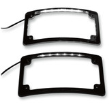 Custom Dynamics Radius LED License Plate Frame for Harley - Chrome