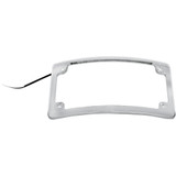 Custom Dynamics Radius LED License Plate Frame for Harley - Chrome