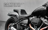 Whiplash Black Double Diamond Gambler Seat for 2008-2023 Harley Touring