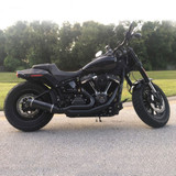 D&D Carbon Fiber Bob Cat 2-1 Up-Swept Exhaust for 2018-2024 Harley Softail* - Black/Carbon Fiber Tip