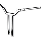 LA Choppers 1-1/2" One-Piece 16" Straight Kage Fighter T-Bar Handlebars for 2024 Harley Touring - Chrome