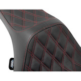 Drag Specialties Predator III 2-Up Seat for 2024 Harley Touring* - Red Double Diamond