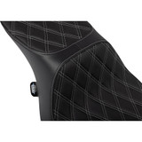 Drag Specialties Predator 2-Up Seat for 2024 Harley Touring* - Silver Double Diamond