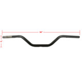 Thrashin Supply Mid Bend Bars 1" Handlebars - Black
