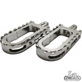 LA Choppers BMX Male Mount Footpegs - Chrome/Chrome