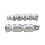 V-Twin Chrome Contour Grooved Deep Cut Foot Pegs for Harley