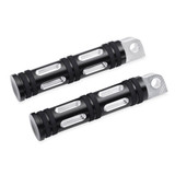 V-Twin Black Edge Cut Foot Pegs for Harley