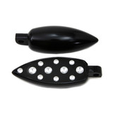 V-Twin Black Form Factor Teardrop Foot Pegs for Harley