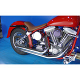 V-Twin Chrome 2-1/4" Monster Drag Pipes Shorty Exhaust for 1986-2006 Harley Softail