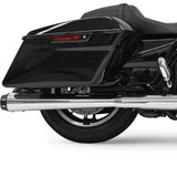 Bassani 4" Megaphone Mufflers for 2017-2022 Harley Touring - Chrome with Black End Caps