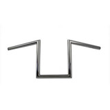 V-Twin 1" Chrome 10" Z-Bars Handlebars - Non-Dimpled