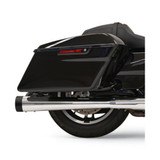 Bassani 4" DNT Megaphone Mufflers for 2017-2022 Harley Touring - Chrome with Black End Caps