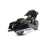 S&S 4" Slash Cut Slip-On Exhaust Mufflers for 2017-2022 Harley Touring - Chrome