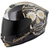 Scorpion EXO-R420 Sugarskull Helmet - Black/Gold
