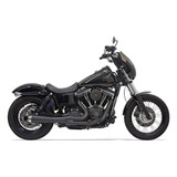 Bassani Road Rage Short Exhaust for 2006-2017 Harley Dyna - Black