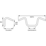 Drag Specialties 1-1/4" Buffalo 12.5" Ape Hangers Springer