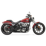 Bassani Radial Sweepers Exhaust for Harley - Black with Black Shields